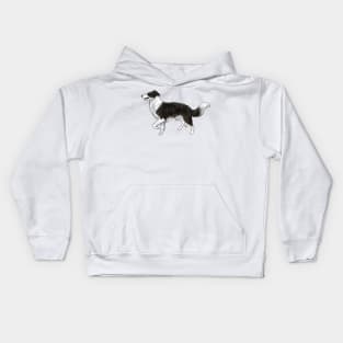 Dog - Silken Windhound - White and Brindle Kids Hoodie